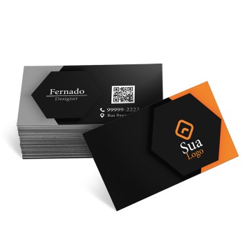 CARTÕES DE VISITA EUROPEU COUCHÊ 300G SEM LAMINAÇÃOE SEM VERNIZ UV SEM VERNIZ Colorido frente e preto e branco verso - 1000 un.