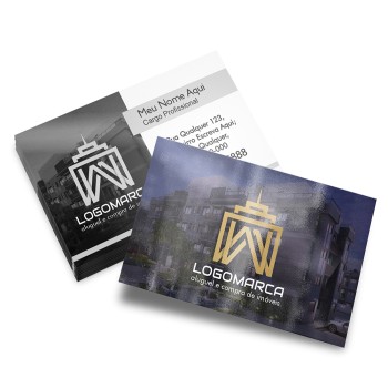 CARTÕES DE VISITA MAX SUPREMO 305G VERNIZ UV VERNIZ UV TOTAL FRENTE Colorido frente e preto e branco verso - 3000 un.