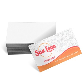 CARTÕES DE VISITA APERGAMINHADO 240G SEM VERNIZ 50 un. - Colorido frente