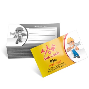CARTÕES DE VISITA COUCHÊ 250G VERNIZ UV TOTAL FRENTE Colorido frente e preto e branco verso - 2000 un.