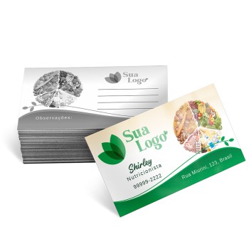 CARTÕES DE VISITA COUCHÊ 250G VERNIZ UV TOTAL FRENTE Colorido frente e preto e branco verso - 500 un.