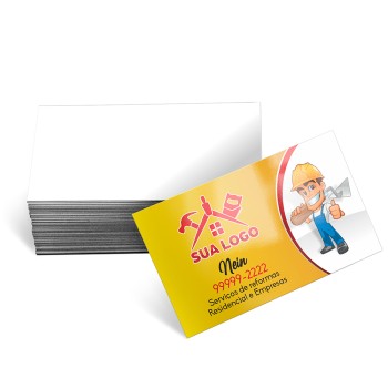 CARTÕES DE VISITA COUCHÊ 250G VERNIZ UV TOTAL FRENTE Colorido frente - 2000 un.