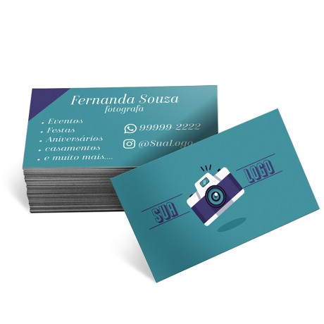 CARTÕES DE VISITA COUCHÊ 275G LAMINAÇÃO FOSCA LAM FOSCA FRENTE E VERSO