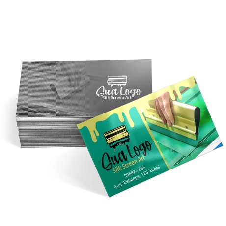 CARTÕES DE VISITA COUCHÊ 300G VERNIZ UV TOTAL FRENTE Colorido frente e preto e branco verso - 1000 un.