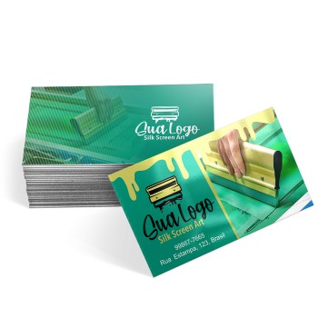 CARTÕES DE VISITA COUCHÊ 300G VERNIZ UV TOTAL FRENTE Colorido frente e verso - 1000 un.