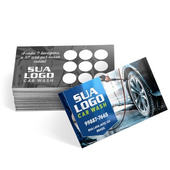CARTÕES DE VISITA COUCHÊ 300G VERNIZ UV TOTAL FRENTE Colorido frente e preto e branco verso - 500 un.