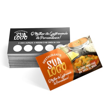 CARTÕES DE VISITA COUCHÊ 300G VERNIZ UV TOTAL FRENTE Colorido frente e preto e branco verso - 2000 un.