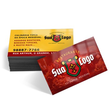 CARTÕES DE VISITA COUCHÊ 300G VERNIZ UV TOTAL FRENTE E VERSO Colorido frente e verso - 5000 un.