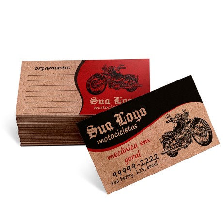 CARTÕES DE VISITA KRAFT 250G SEM VERNIZ Colorido frente e verso - 500 un.