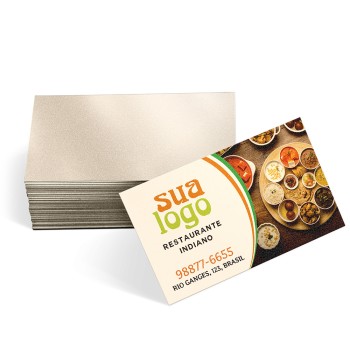 CARTÕES DE VISITA PAPÉIS ESPECIAIS PERO PLUS 300G SEM VERNIZ Colorido frente - 240 un.