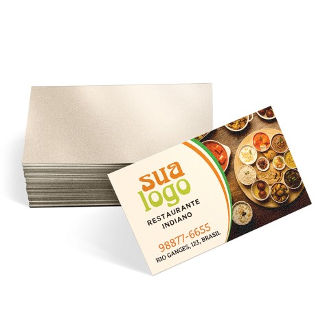 CARTÕES DE VISITA PAPÉIS ESPECIAIS PERO PLUS 300G SEM VERNIZ Colorido frente - 240 un.