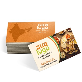 CARTÕES DE VISITA PAPÉIS ESPECIAIS PERO PLUS 300G SEM VERNIZ Colorido frente e verso - 240 un.