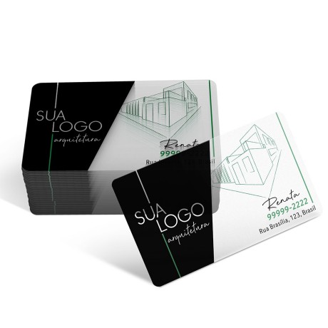 CARTÕES DE VISITA PVC 0,30MM TRANSLÚCIDO Colorido frente - 250 un.