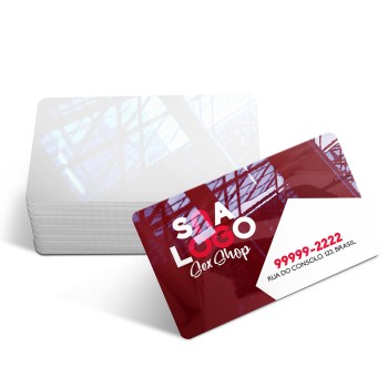 CARTÕES DE VISITA PVC CRISTAL 0,50MM CRISTAL 0,50MM