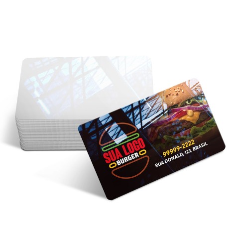 CARTÕES DE VISITA PVC CRISTAL 0,50MM CRISTAL 0,50MM
