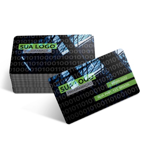 CARTÕES DE VISITA PVC CRISTAL 0,50MM CRISTAL 0,50MM