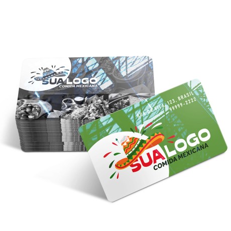 CARTÕES DE VISITA PVC CRISTAL 0,50MM CRISTAL 0,50MM