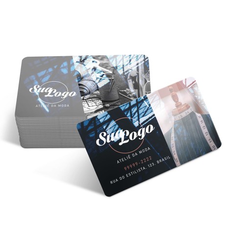 CARTÕES DE VISITA PVC CRISTAL 0,50MM CRISTAL 0,50MM