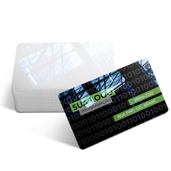 CARTÕES DE VISITA PVC CRISTAL 0,50MM CRISTAL 0,50MM