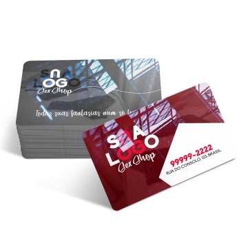 CARTÕES DE VISITA PVC CRISTAL 0,50MM CRISTAL 0,50MM