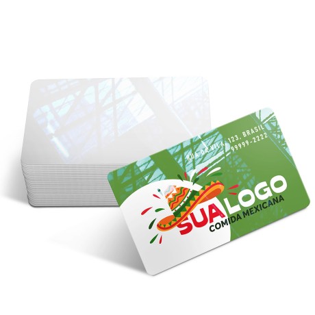 CARTÕES DE VISITA PVC CRISTAL 0,50MM CRISTAL 0,50MM