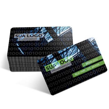 CARTÕES DE VISITA PVC CRISTAL 0,50MM CRISTAL 0,50MM