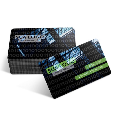 CARTÕES DE VISITA PVC CRISTAL 0,50MM CRISTAL 0,50MM