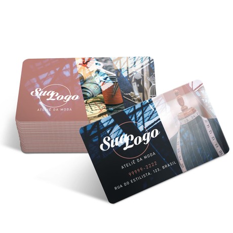 CARTÕES DE VISITA PVC CRISTAL 0,50MM CRISTAL 0,50MM