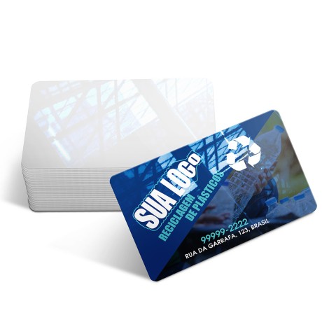CARTÕES DE VISITA PVC CRISTAL 0,75MM CRISTAL 0,75MM