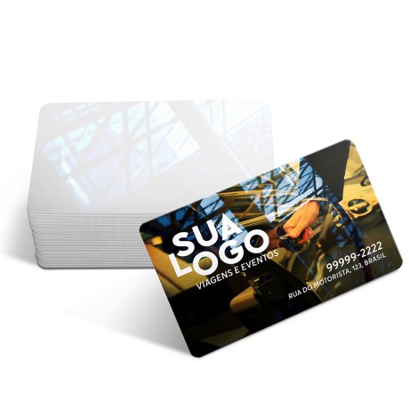 CARTÕES DE VISITA PVC CRISTAL 0,75MM CRISTAL 0,75MM