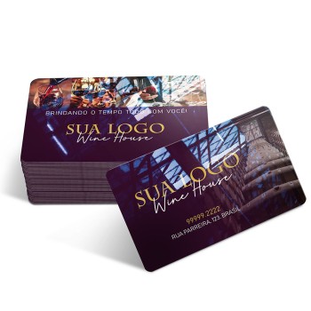 CARTÕES DE VISITA PVC CRISTAL 0,75MM CRISTAL 0,75MM