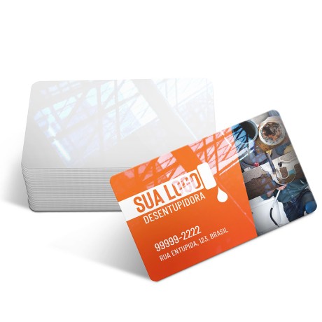 CARTÕES DE VISITA PVC CRISTAL 0,75MM CRISTAL 0,75MM