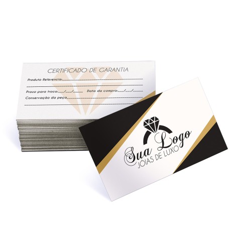 CARTÕES DE VISITA SUPREMO 250G SEM VERNIZ Colorido frente e verso - 100 un.