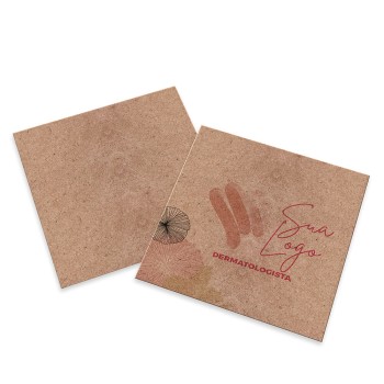 CARTÕES DUPLO KRAFT 250G SEM LAMINAÇÃO E SEM VERNIZ UV SEM VERNIZ COM TINTA BRANCA Colorido frente - 100 un.