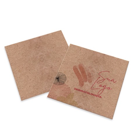 CARTÕES DUPLO KRAFT 250G SEM LAMINAÇÃO E SEM VERNIZ UV SEM VERNIZ COM TINTA BRANCA Colorido frente - 100 un.