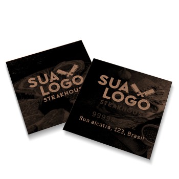 CARTÕES DUPLO KRAFT 250G SEM VERNIZ Preto e branco frente e verso - 50 un.