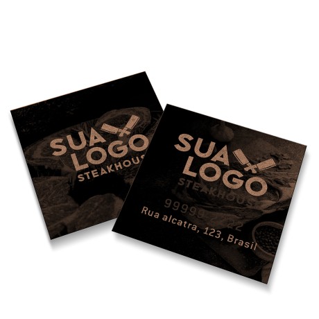 CARTÕES DUPLO KRAFT 250G SEM VERNIZ Preto e branco frente e verso - 50 un.