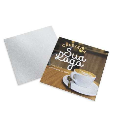 CARTÕES DUPLO PAPÉIS ESPECIAIS SILVER LUX 300G SEM VERNIZ Colorido frente - 50 un.