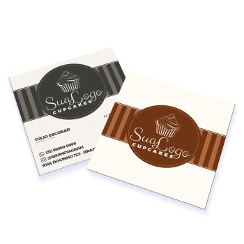 CARTÕES DUPLO SUPREMO 250G SEM VERNIZ Colorido frente e preto e branco verso - 100 un.