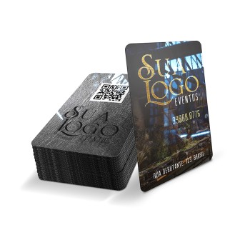 CARTÕES FIDELIDADE PLÁSTICO COMPACTO 50G 59X91MM Colorido frente e preto e branco verso - 5 un.