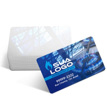 CARTÕES FIDELIDADE PLÁSTICO COMPACTO 50G 91X59MM Colorido frente - 10 un.