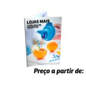 CATÁLOGO CAPA COUCHÊ 300G E MIOLO COUCHÊ 150G VÁRIAS PÁGINAS 21X30 CM Colorido frente e verso - 1 un.