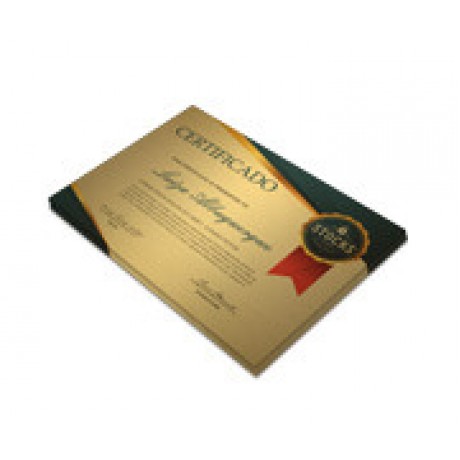 CERTIFICADOS 300X210MM GOLD MASTER 300G Colorido frente - 100 un.