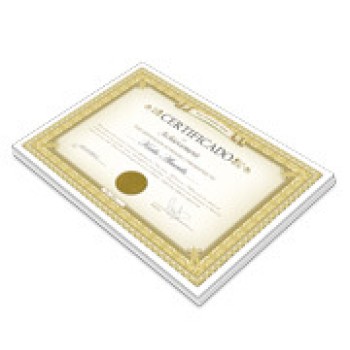 CERTIFICADOS 420X300MM APERGAMINHADO 240G Colorido frente - 50 un.