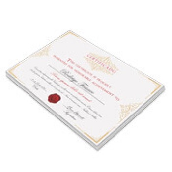 CERTIFICADOS 420X300MM COUCHÊ 300G SEM VERNIZ Colorido frente - 5 un.