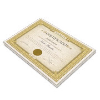 CERTIFICADOS 420X300MM RECICLATO 250G Colorido frente - 50 un.