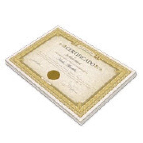 CERTIFICADOS 420X300MM RECICLATO 250G Colorido frente - 50 un.