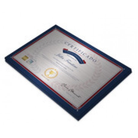 CERTIFICADOS 420X300MM SILVER LUX 300G Colorido frente - 25 un.