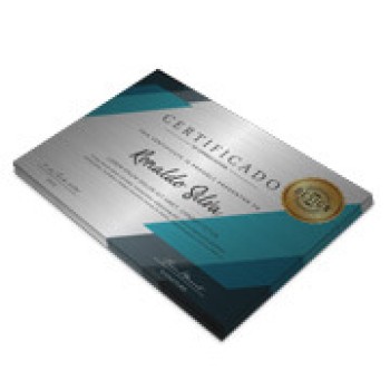 CERTIFICADOS 420X300MM SILVER LUX 300G Colorido frente - 1 un.