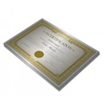 CERTIFICADOS 420X300MM SILVER LUX 300G Colorido frente - 50 un.